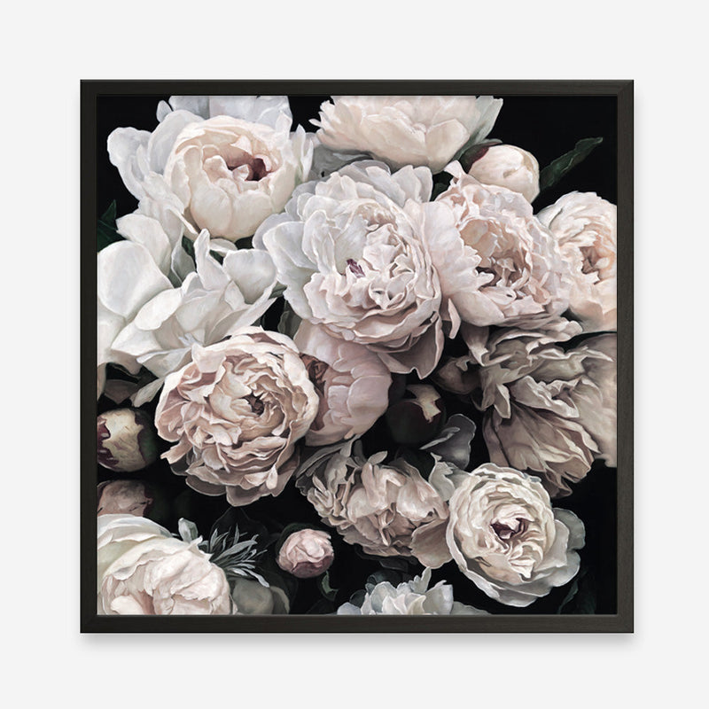 Shop Dark Blooms II (Square) Art Print a floral themed painted wall art print from The Print Emporium wall artwork collection - Buy Australian made fine art painting style poster and framed prints for the home and your interior decor room, TPE-363-AP