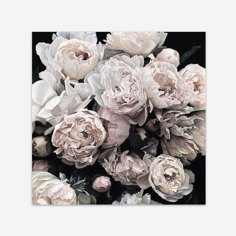 Shop Dark Blooms II (Square) Art Print a floral themed painted wall art print from The Print Emporium wall artwork collection - Buy Australian made fine art painting style poster and framed prints for the home and your interior decor room, TPE-363-AP