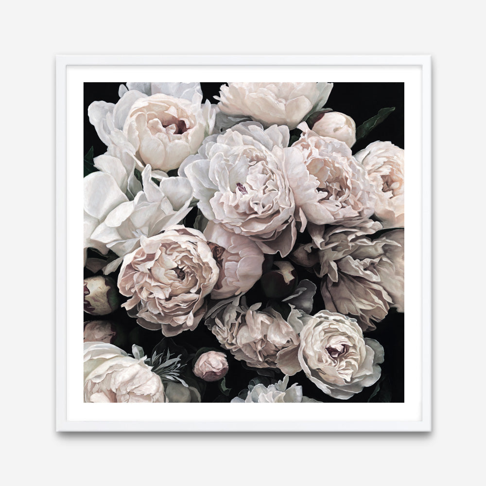 Shop Dark Blooms II (Square) Art Print a floral themed painted wall art print from The Print Emporium wall artwork collection - Buy Australian made fine art painting style poster and framed prints for the home and your interior decor room, TPE-363-AP