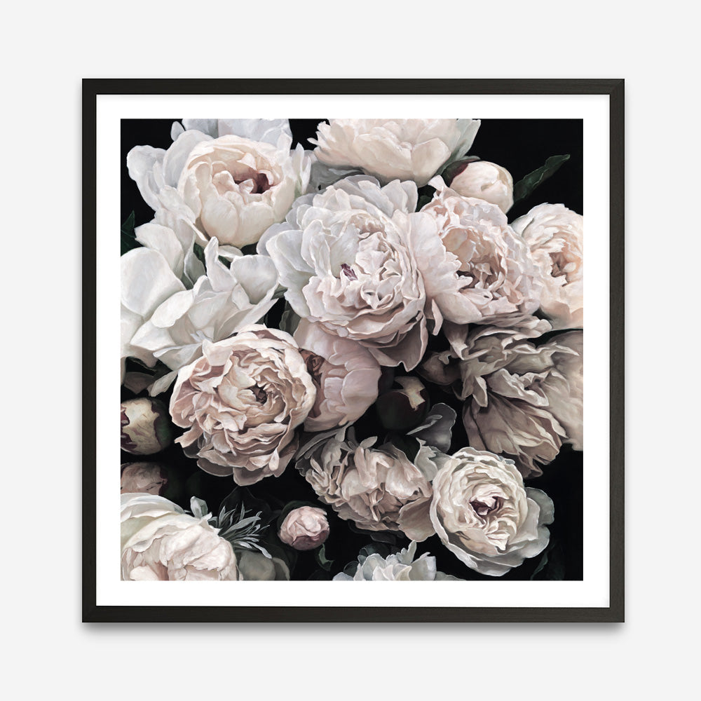 Shop Dark Blooms II (Square) Art Print a floral themed painted wall art print from The Print Emporium wall artwork collection - Buy Australian made fine art painting style poster and framed prints for the home and your interior decor room, TPE-363-AP