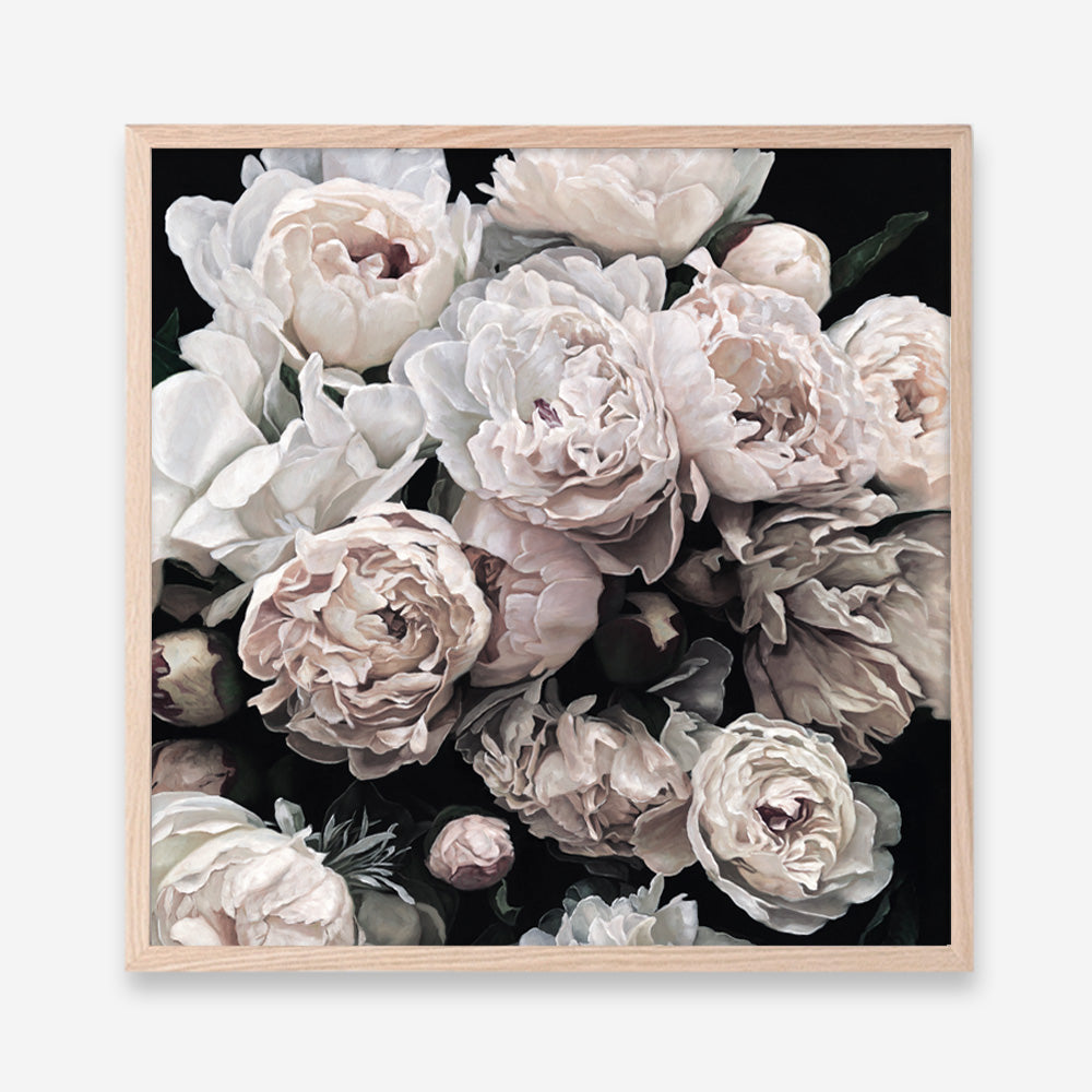 Shop Dark Blooms II (Square) Art Print a floral themed painted wall art print from The Print Emporium wall artwork collection - Buy Australian made fine art painting style poster and framed prints for the home and your interior decor room, TPE-363-AP