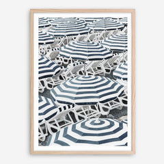 Shop Dark Blue Beach Umbrellas Art Print a coastal themed painted wall art print from The Print Emporium wall artwork collection - Buy Australian made fine art painting style poster and framed prints for the home and your interior decor room, TPE-473-AP