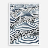 Shop Dark Blue Beach Umbrellas Art Print a coastal themed painted wall art print from The Print Emporium wall artwork collection - Buy Australian made fine art painting style poster and framed prints for the home and your interior decor room, TPE-473-AP