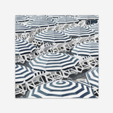 Shop Dark Blue Beach Umbrellas (Square) Art Print a coastal themed painted wall art print from The Print Emporium wall artwork collection - Buy Australian made fine art painting style poster and framed prints for the home and your interior decor room, TPE-434-AP