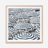 Shop Dark Blue Beach Umbrellas (Square) Art Print a coastal themed painted wall art print from The Print Emporium wall artwork collection - Buy Australian made fine art painting style poster and framed prints for the home and your interior decor room, TPE-434-AP