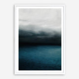Shop Dark Horizon Art Print a teal aqua abstract coastal themed painted wall art print from The Print Emporium wall artwork collection - Buy Australian made fine art painting style poster and framed prints for the home and your interior decor room, TPE-046-AP