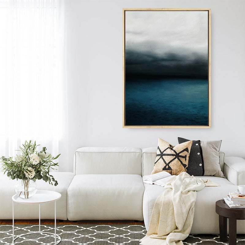 Shop Dark Horizon Canvas Print a coastal themed painted framed canvas wall art print from The Print Emporium artwork collection - Buy Australian made fine art painting style stretched canvas prints for the home and your interior decor space, TPE-046-CA-35X46-NF