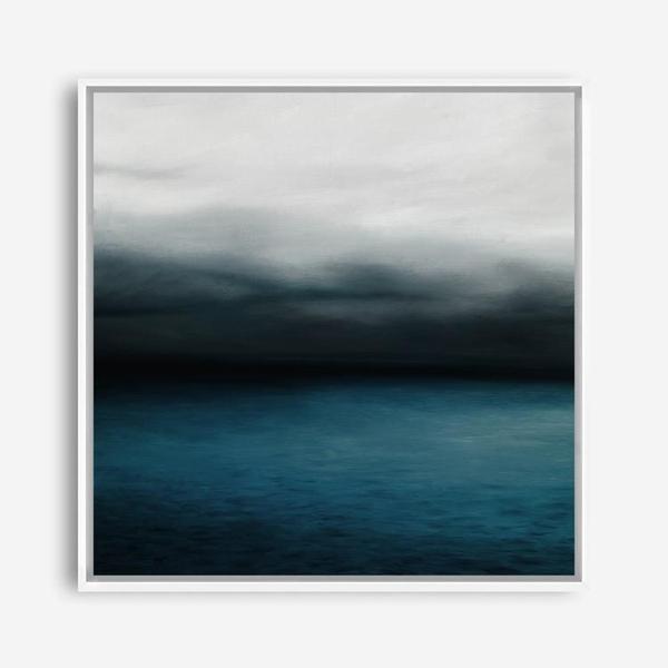 Shop Dark Horizon (Square) Canvas Print a coastal themed painted framed canvas wall art print from The Print Emporium artwork collection - Buy Australian made fine art painting style stretched canvas prints for the home and your interior decor space, TPE-070-CA-40X40-NF