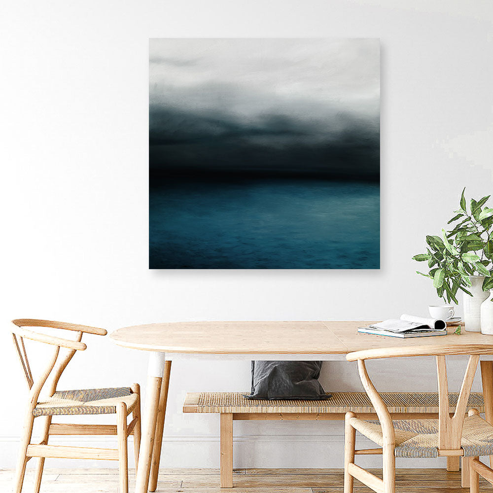 Shop Dark Horizon (Square) Canvas Print a coastal themed painted framed canvas wall art print from The Print Emporium artwork collection - Buy Australian made fine art painting style stretched canvas prints for the home and your interior decor space, TPE-070-CA-40X40-NF