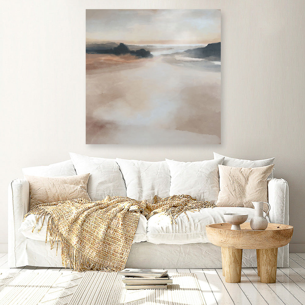 Shop Dawn Rest (Square) Canvas Print a painted abstract themed framed canvas wall art print from The Print Emporium artwork collection - Buy Australian made fine art painting style stretched canvas prints for the home and your interior decor space, TPE-DH-266-CA-40X40-NF