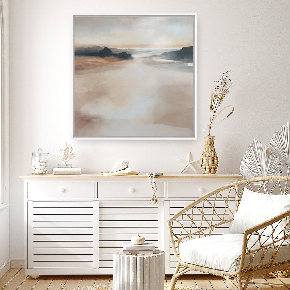 Shop Dawn Rest (Square) Canvas Print a painted abstract themed framed canvas wall art print from The Print Emporium artwork collection - Buy Australian made fine art painting style stretched canvas prints for the home and your interior decor space, TPE-DH-266-CA-40X40-NF