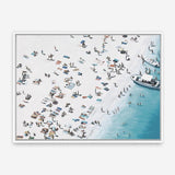 Shop Day At The Beach (lighter) Canvas Print a coastal themed painted framed canvas wall art print from The Print Emporium artwork collection - Buy Australian made fine art painting style stretched canvas prints for the home and your interior decor space, TPE-034A-CA-35X46-NF