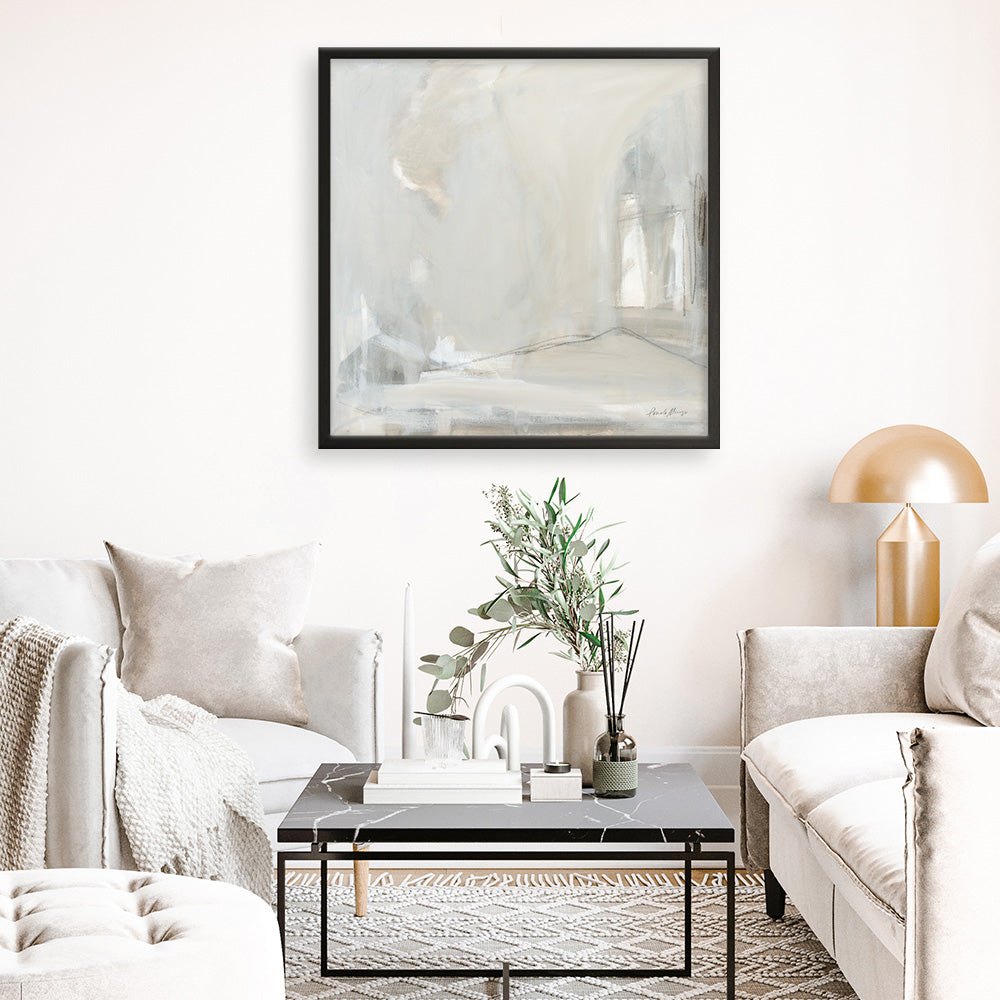 Shop Delicate Gray (Square) Art Print a painted abstract themed wall art print from The Print Emporium wall artwork collection - Buy Australian made fine art painting style poster and framed prints for the home and your interior decor room, TPE-WA-68967-AP
