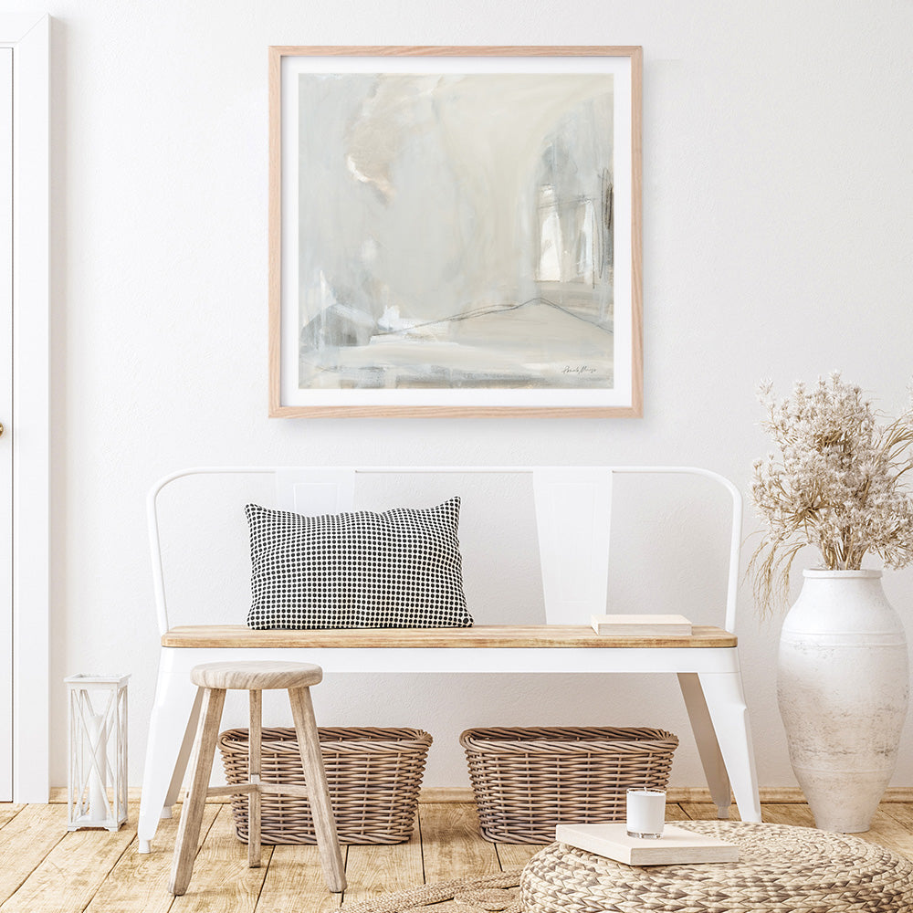 Shop Delicate Gray (Square) Art Print a painted abstract themed wall art print from The Print Emporium wall artwork collection - Buy Australian made fine art painting style poster and framed prints for the home and your interior decor room, TPE-WA-68967-AP
