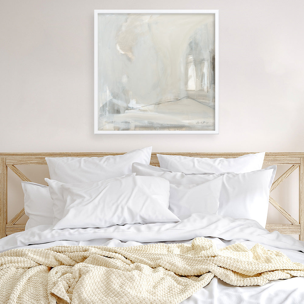 Shop Delicate Gray (Square) Art Print a painted abstract themed wall art print from The Print Emporium wall artwork collection - Buy Australian made fine art painting style poster and framed prints for the home and your interior decor room, TPE-WA-68967-AP