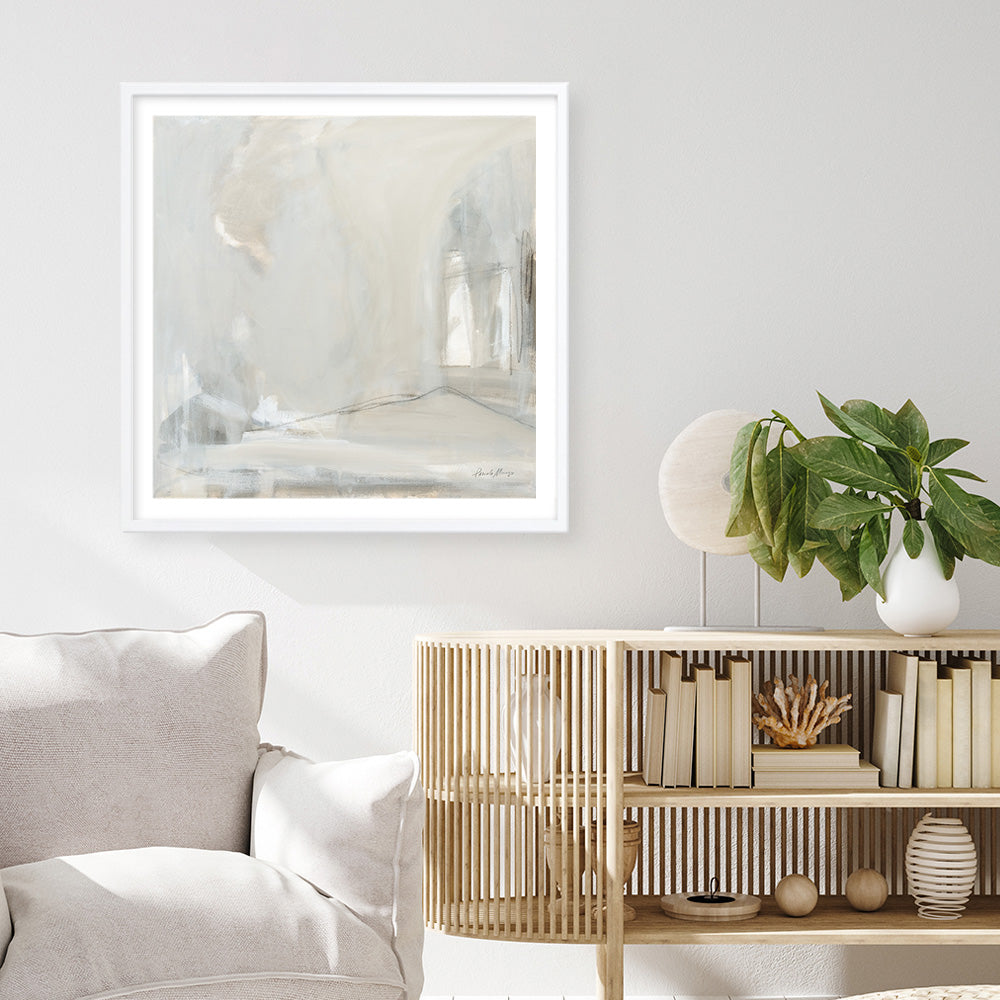 Shop Delicate Gray (Square) Art Print a painted abstract themed wall art print from The Print Emporium wall artwork collection - Buy Australian made fine art painting style poster and framed prints for the home and your interior decor room, TPE-WA-68967-AP