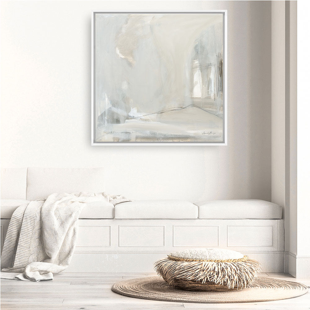 Shop Delicate Gray (Square) Canvas Print a painted abstract themed framed canvas wall art print from The Print Emporium artwork collection - Buy Australian made fine art painting style stretched canvas prints for the home and your interior decor space, TPE-WA-68967-CA-40X40-NF