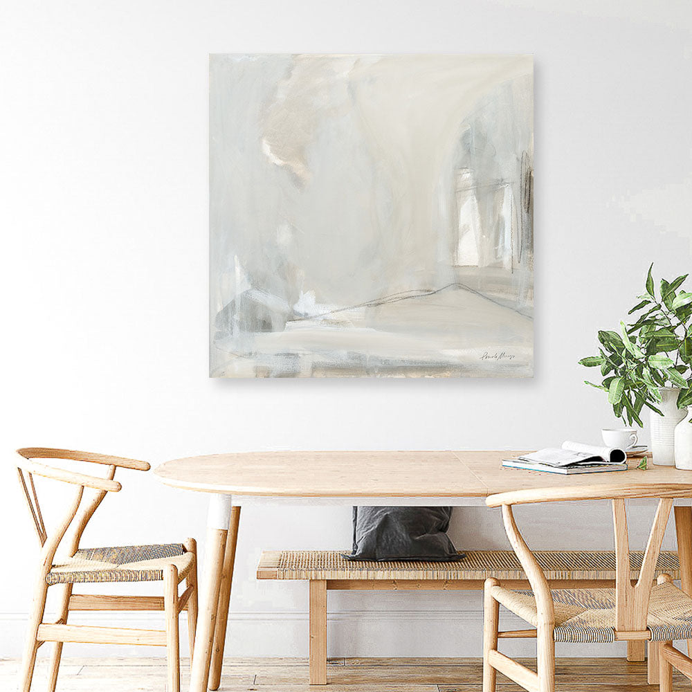 Shop Delicate Gray (Square) Canvas Print a painted abstract themed framed canvas wall art print from The Print Emporium artwork collection - Buy Australian made fine art painting style stretched canvas prints for the home and your interior decor space, TPE-WA-68967-CA-40X40-NF