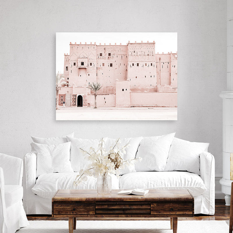 Shop Desert Palace Photo Canvas Print a Moroccan desert boho themed photography framed stretched canvas print from The Print Emporium wall artwork collection - Buy Australian made prints for the home and your interior decor space, TPE-822-CA-35X46-NF