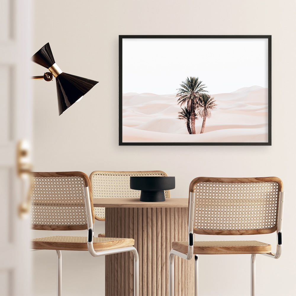 Shop Desert Palms I Photo Art Print a Moroccan desert boho themed photography wall art print from The Print Emporium wall artwork collection - Buy Australian made fine art poster and framed prints for the home and your interior decor room, TPE-1293-AP