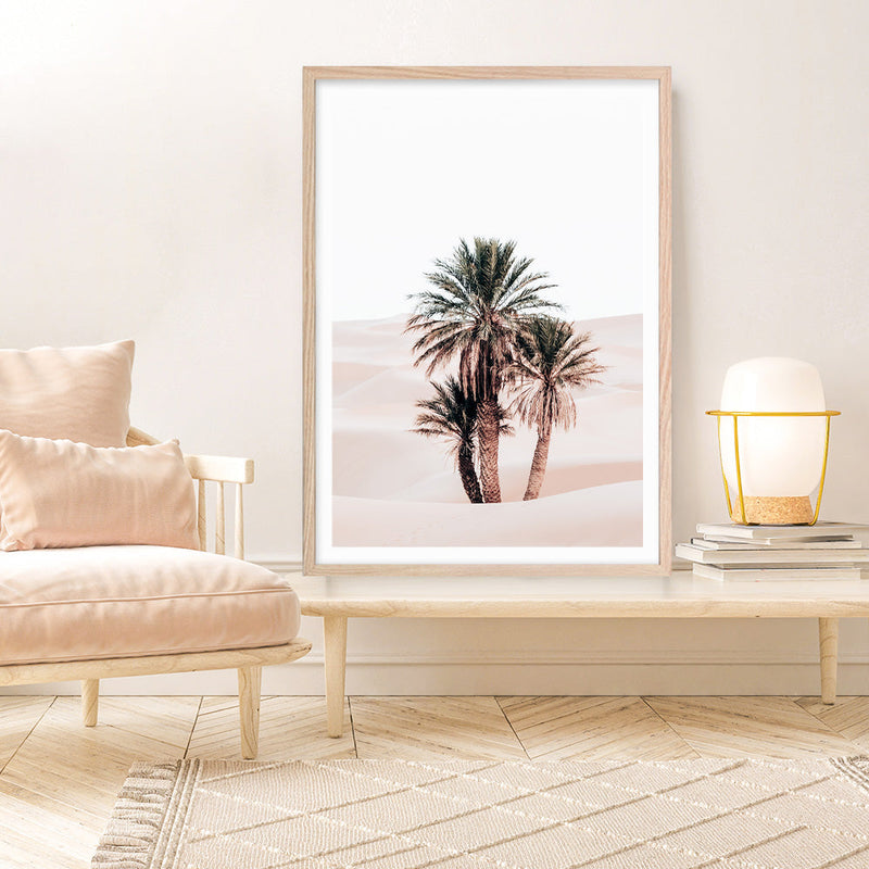 Shop Desert Palms II Photo Art Print a Moroccan desert boho themed photography wall art print from The Print Emporium wall artwork collection - Buy Australian made fine art poster and framed prints for the home and your interior decor room, TPE-1294-AP