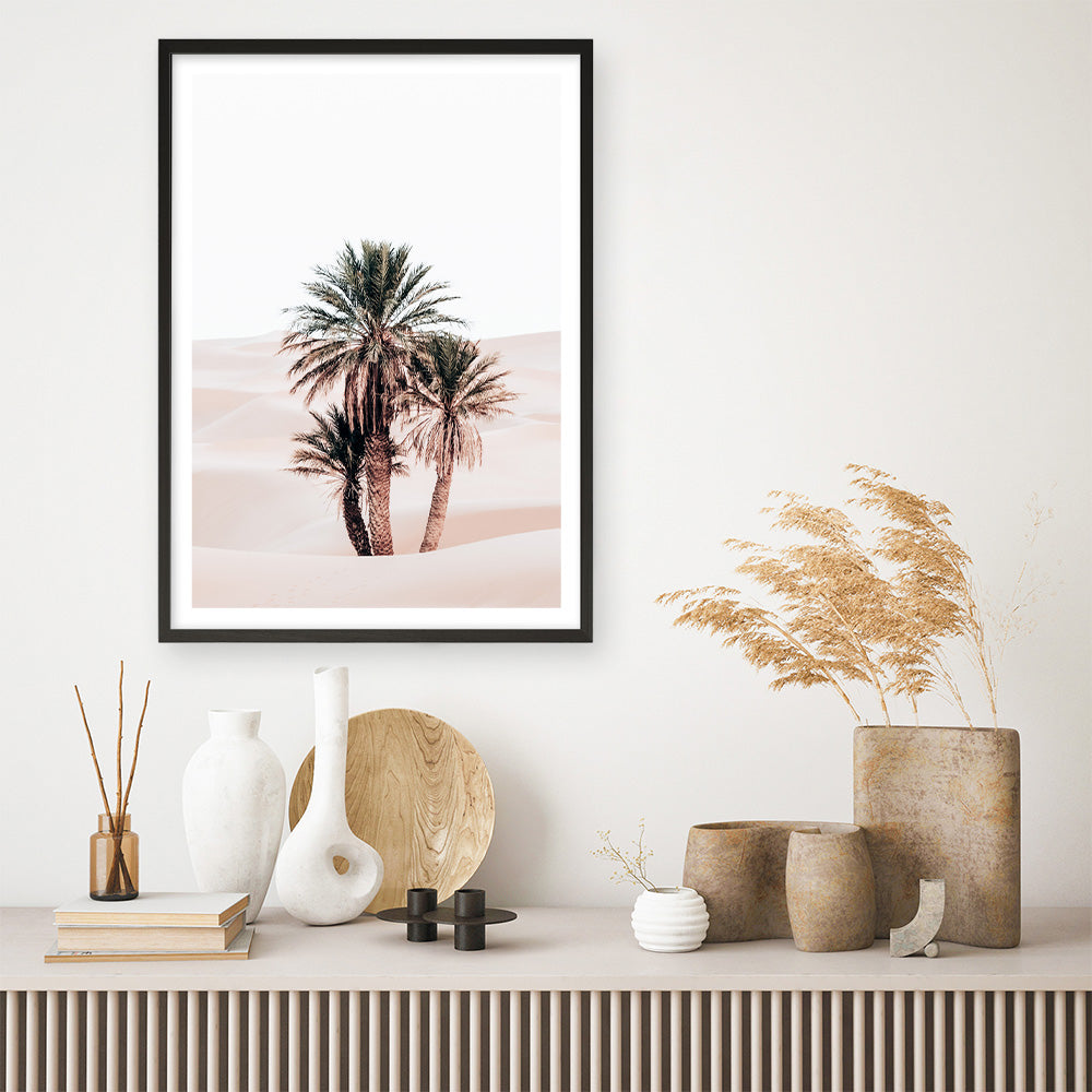 Shop Desert Palms II Photo Art Print a Moroccan desert boho themed photography wall art print from The Print Emporium wall artwork collection - Buy Australian made fine art poster and framed prints for the home and your interior decor room, TPE-1294-AP