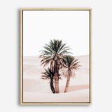 Shop Desert Palms II Photo Canvas Print a Moroccan desert boho themed photography framed stretched canvas print from The Print Emporium wall artwork collection - Buy Australian made prints for the home and your interior decor space, TPE-1294-CA-35X46-NF