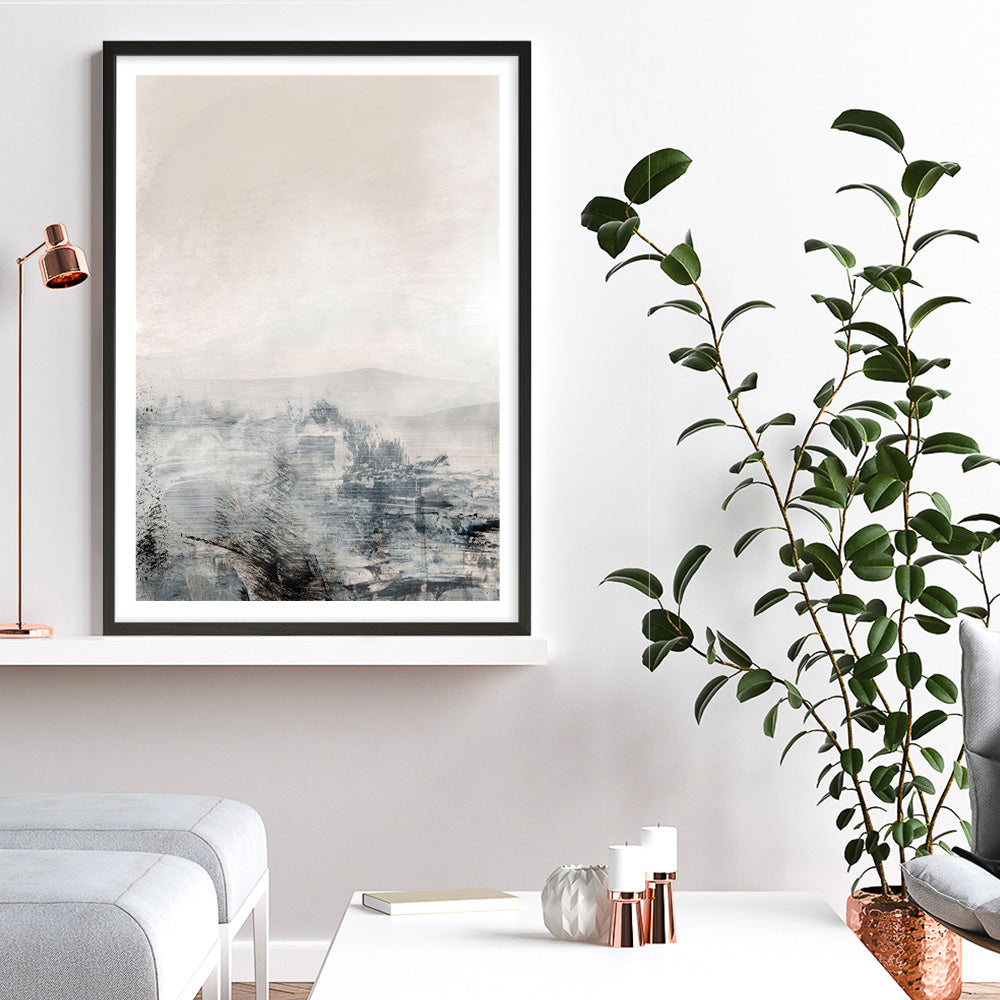 Shop Distant Art Print a painted abstract themed wall art print from The Print Emporium wall artwork collection - Buy Australian made fine art painting style poster and framed prints for the home and your interior decor room, TPE-DH-041-AP
