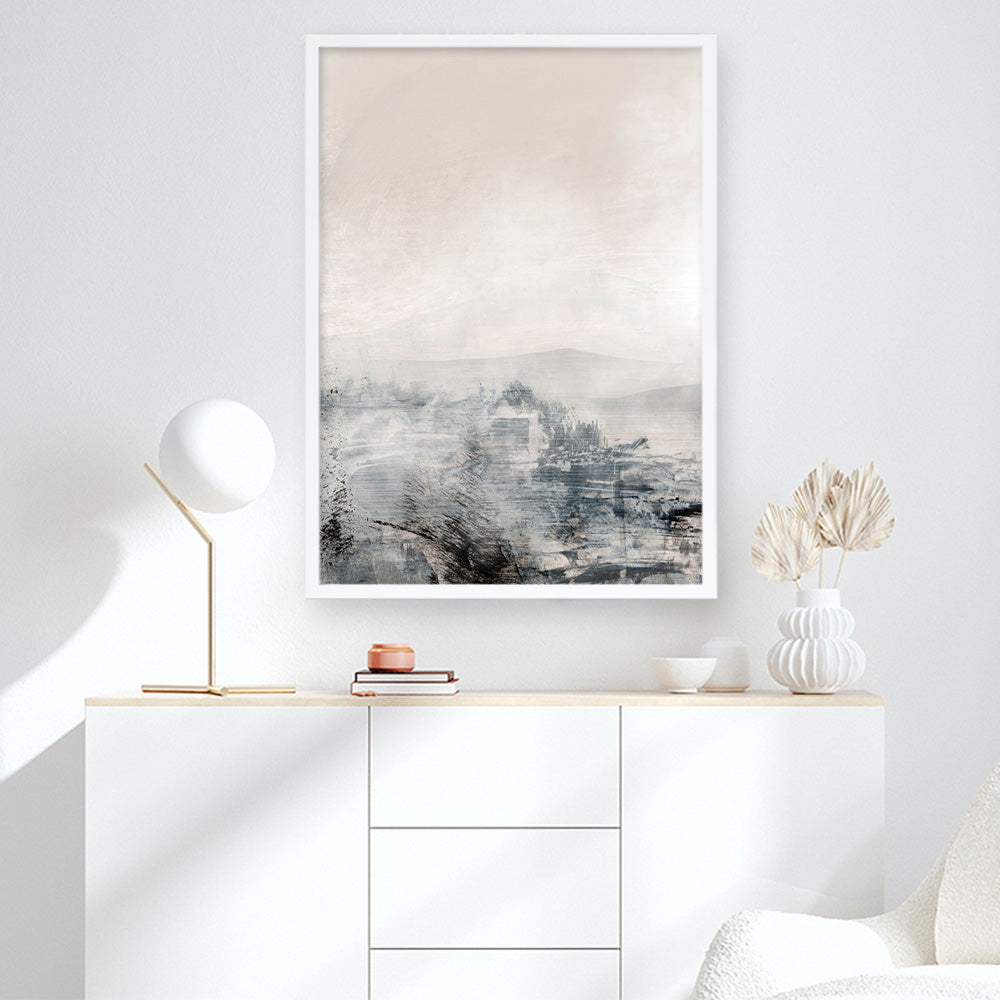 Shop Distant Art Print a painted abstract themed wall art print from The Print Emporium wall artwork collection - Buy Australian made fine art painting style poster and framed prints for the home and your interior decor room, TPE-DH-041-AP