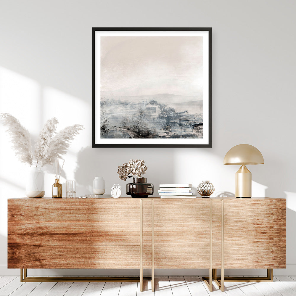 Shop Distant (Square) Art Print a painted abstract themed wall art print from The Print Emporium wall artwork collection - Buy Australian made fine art painting style poster and framed prints for the home and your interior decor room, TPE-DH-271-AP