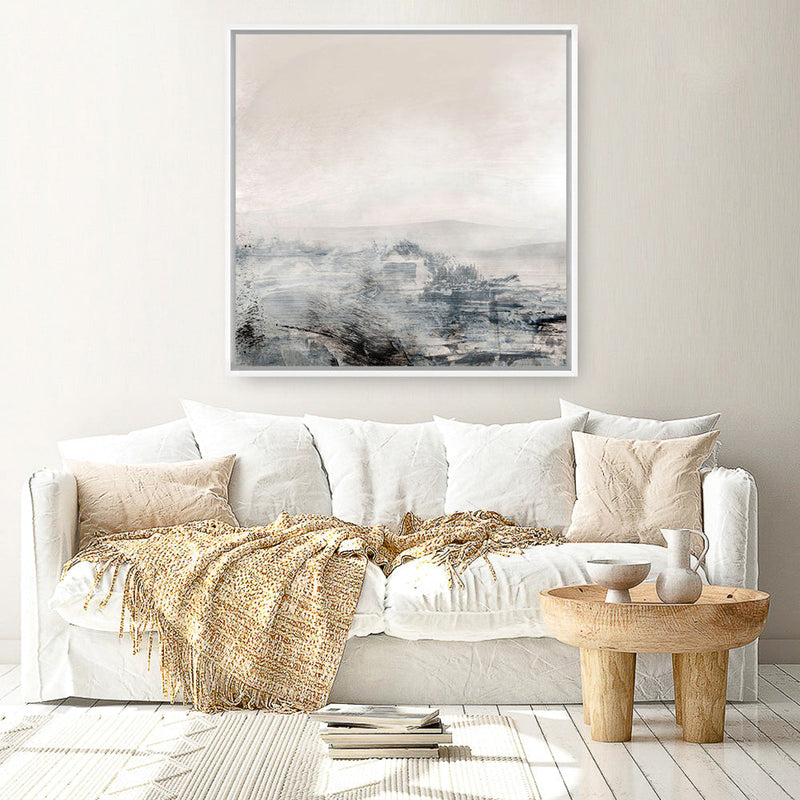 Shop Distant (Square) Canvas Print a painted abstract themed framed canvas wall art print from The Print Emporium artwork collection - Buy Australian made fine art painting style stretched canvas prints for the home and your interior decor space, TPE-DH-271-CA-40X40-NF