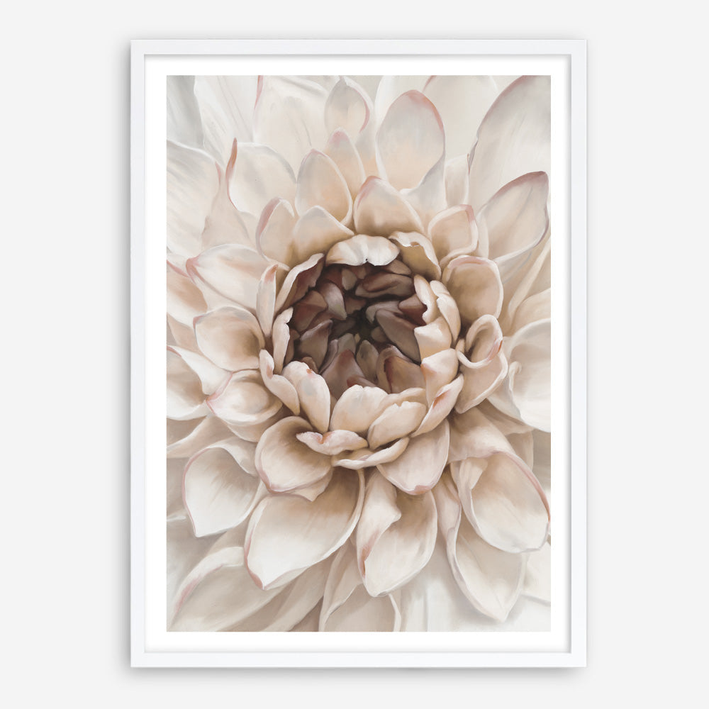 Shop Divine Dahlia IV Art Print a floral themed painted wall art print from The Print Emporium wall artwork collection - Buy Australian made fine art painting style poster and framed prints for the home and your interior decor room, TPE-495-AP