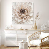 Shop Divine Dahlia IV (Square) Canvas Print a floral themed painted framed canvas wall art print from The Print Emporium artwork collection - Buy Australian made fine art painting style stretched canvas prints for the home and your interior decor space, TPE-496-CA-40X40-NF