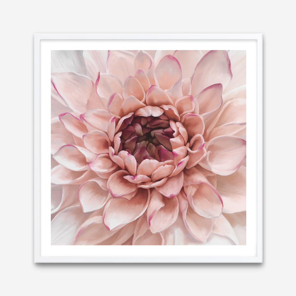 Shop Divine Dahlia (Square) Art Print a floral themed painted wall art print from The Print Emporium wall artwork collection - Buy Australian made fine art painting style poster and framed prints for the home and your interior decor room, TPE-205-AP
