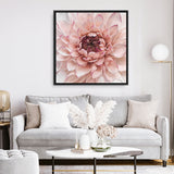 Shop Divine Dahlia (Square) Canvas Print a floral themed painted framed canvas wall art print from The Print Emporium artwork collection - Buy Australian made fine art painting style stretched canvas prints for the home and your interior decor space, TPE-205-CA-40X40-NF