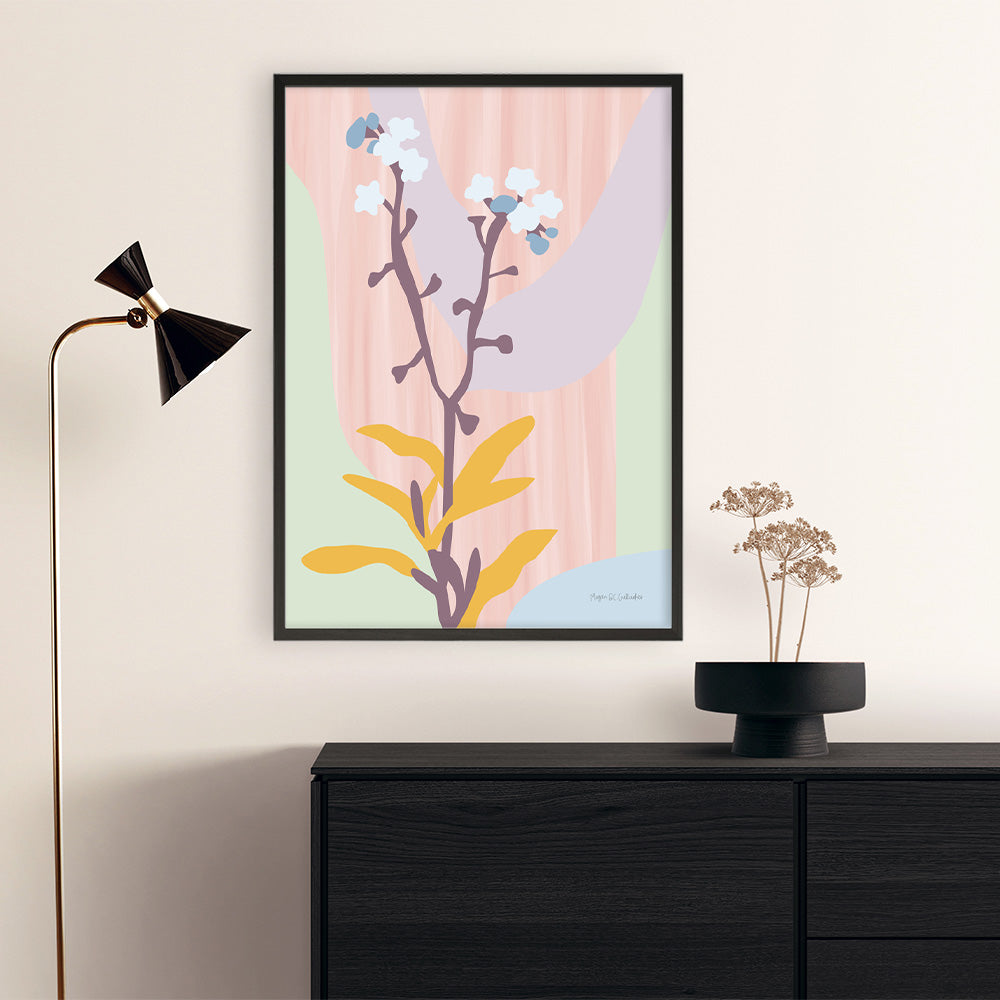 Shop Don't Forget Me Pastel Art Print a floral themed painted wall art print from The Print Emporium wall artwork collection - Buy Australian made fine art painting style poster and framed prints for the home and your interior decor room, TPE-WA-69962-AP