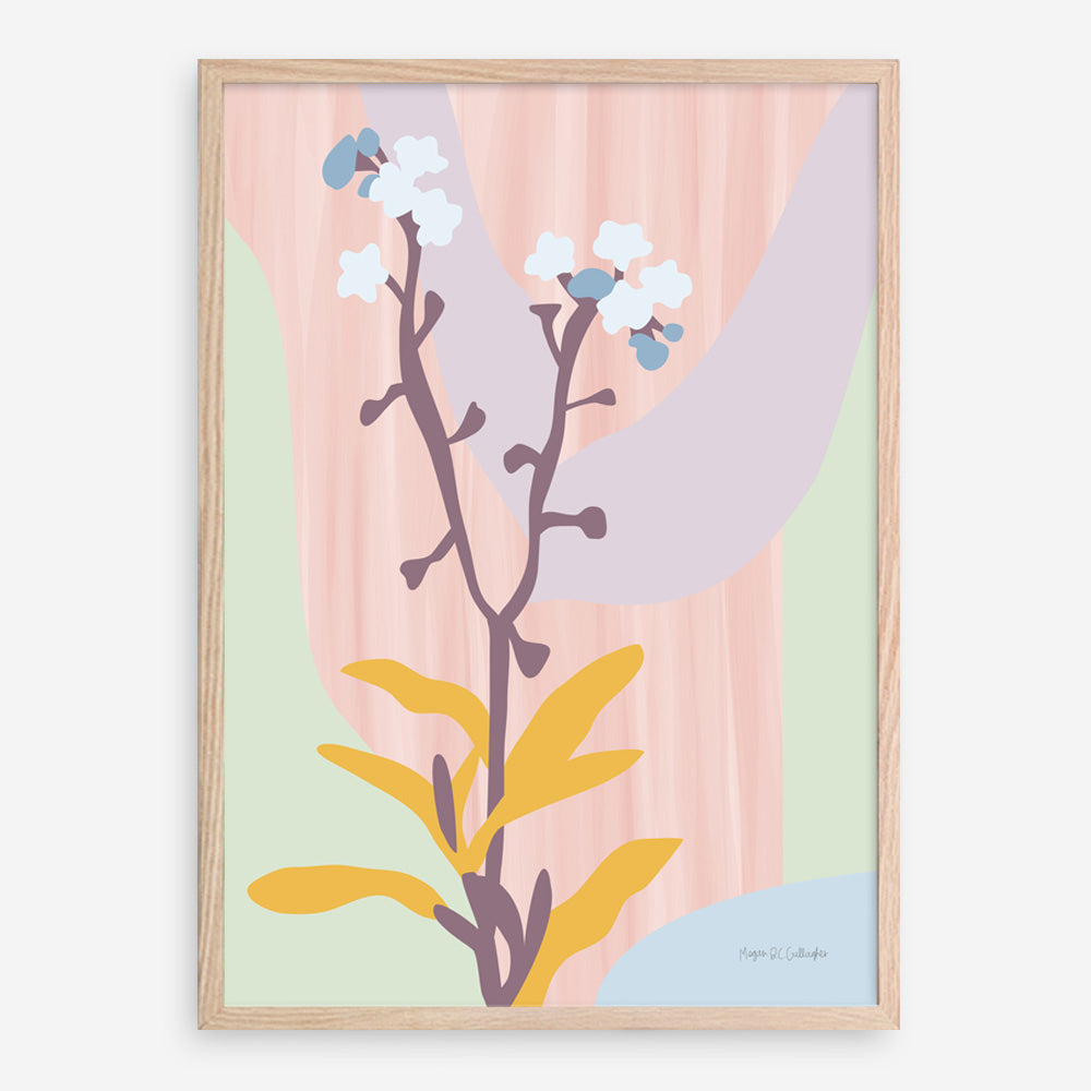 Shop Don't Forget Me Pastel Art Print a floral themed painted wall art print from The Print Emporium wall artwork collection - Buy Australian made fine art painting style poster and framed prints for the home and your interior decor room, TPE-WA-69962-AP