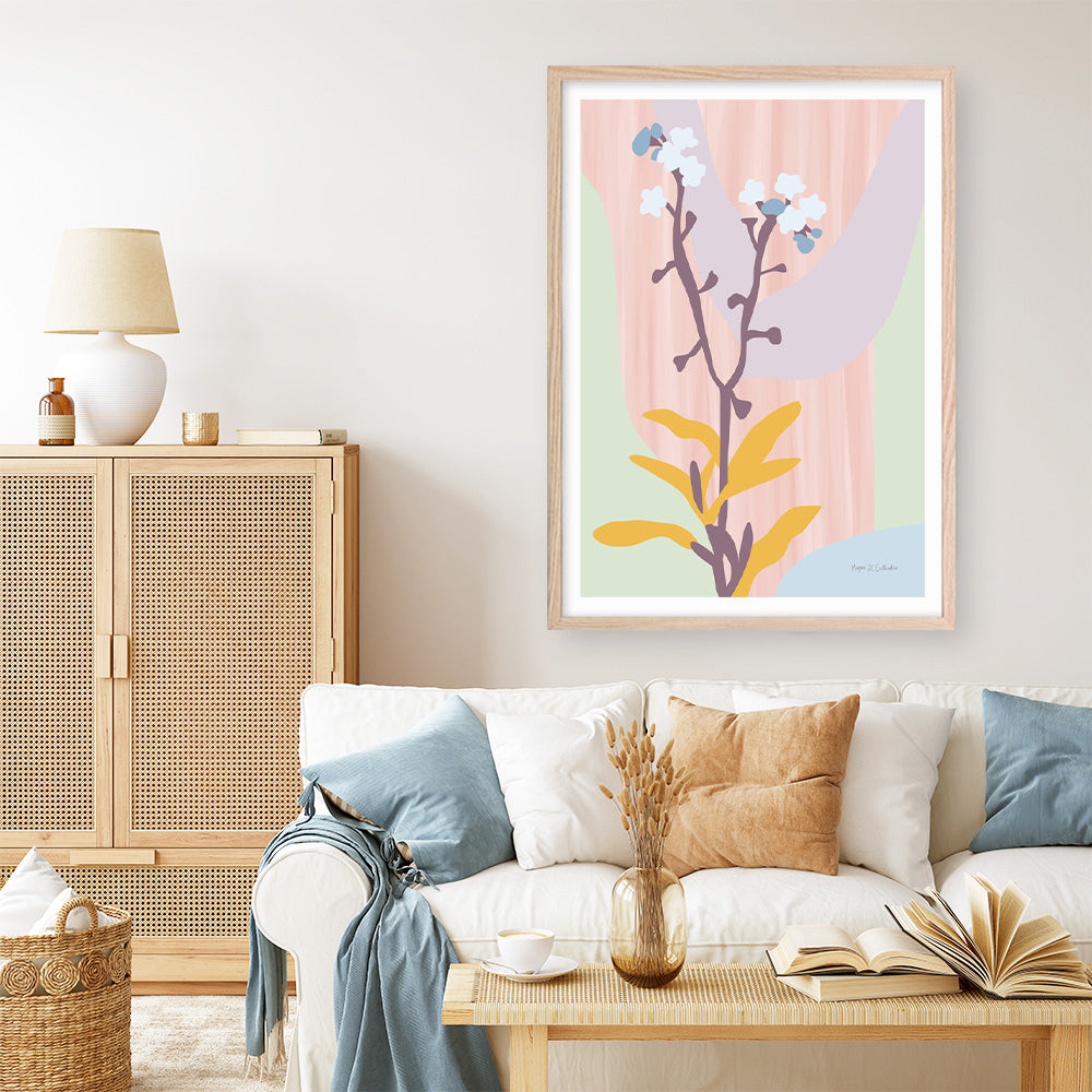 Shop Don't Forget Me Pastel Art Print a floral themed painted wall art print from The Print Emporium wall artwork collection - Buy Australian made fine art painting style poster and framed prints for the home and your interior decor room, TPE-WA-69962-AP