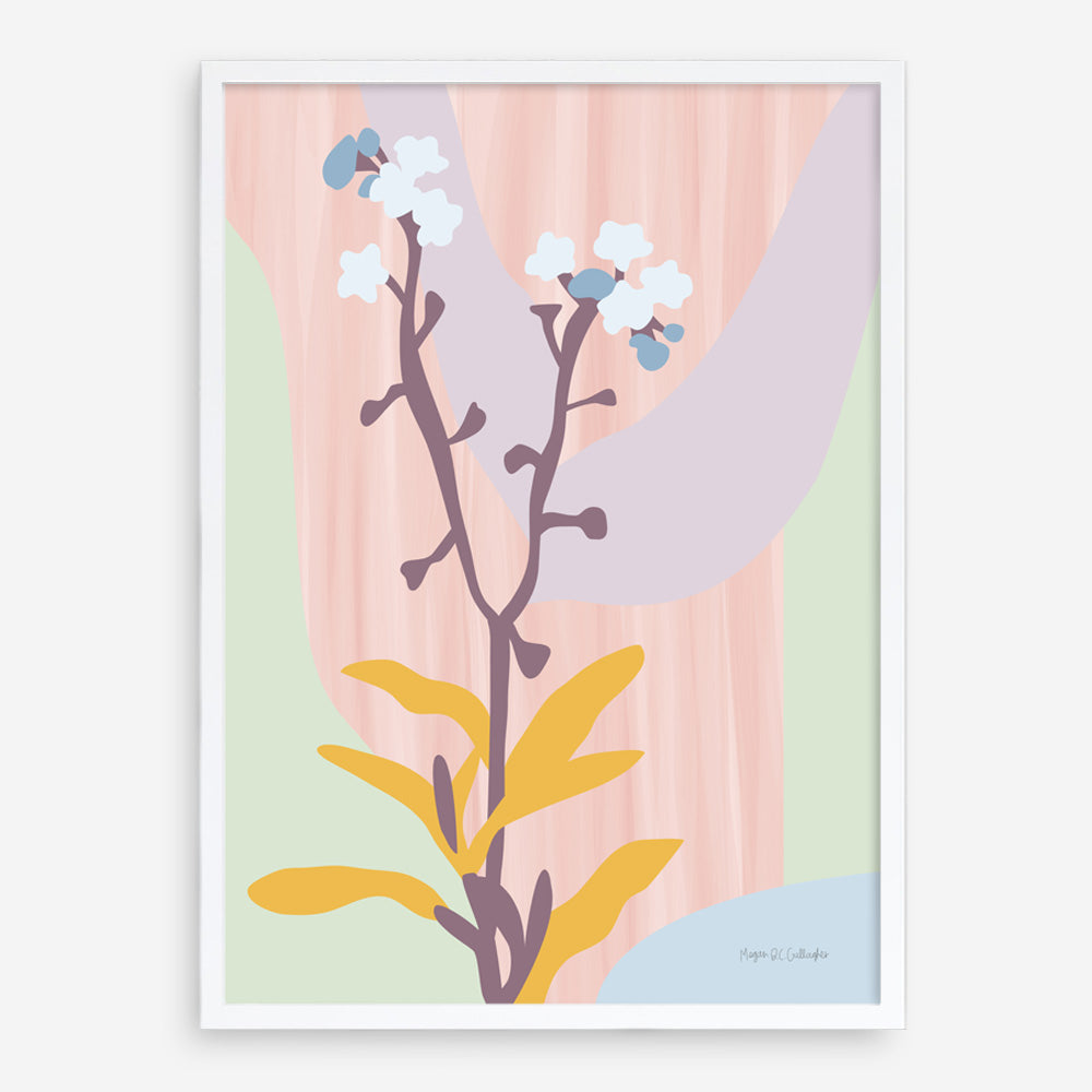Shop Don't Forget Me Pastel Art Print a floral themed painted wall art print from The Print Emporium wall artwork collection - Buy Australian made fine art painting style poster and framed prints for the home and your interior decor room, TPE-WA-69962-AP