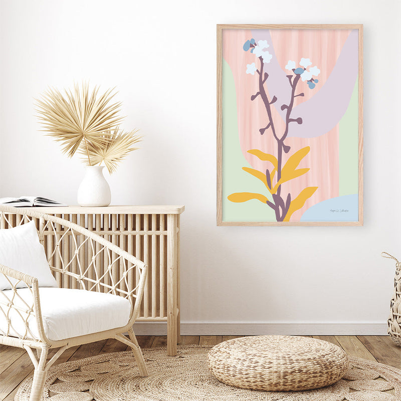 Shop Don't Forget Me Pastel Art Print a floral themed painted wall art print from The Print Emporium wall artwork collection - Buy Australian made fine art painting style poster and framed prints for the home and your interior decor room, TPE-WA-69962-AP
