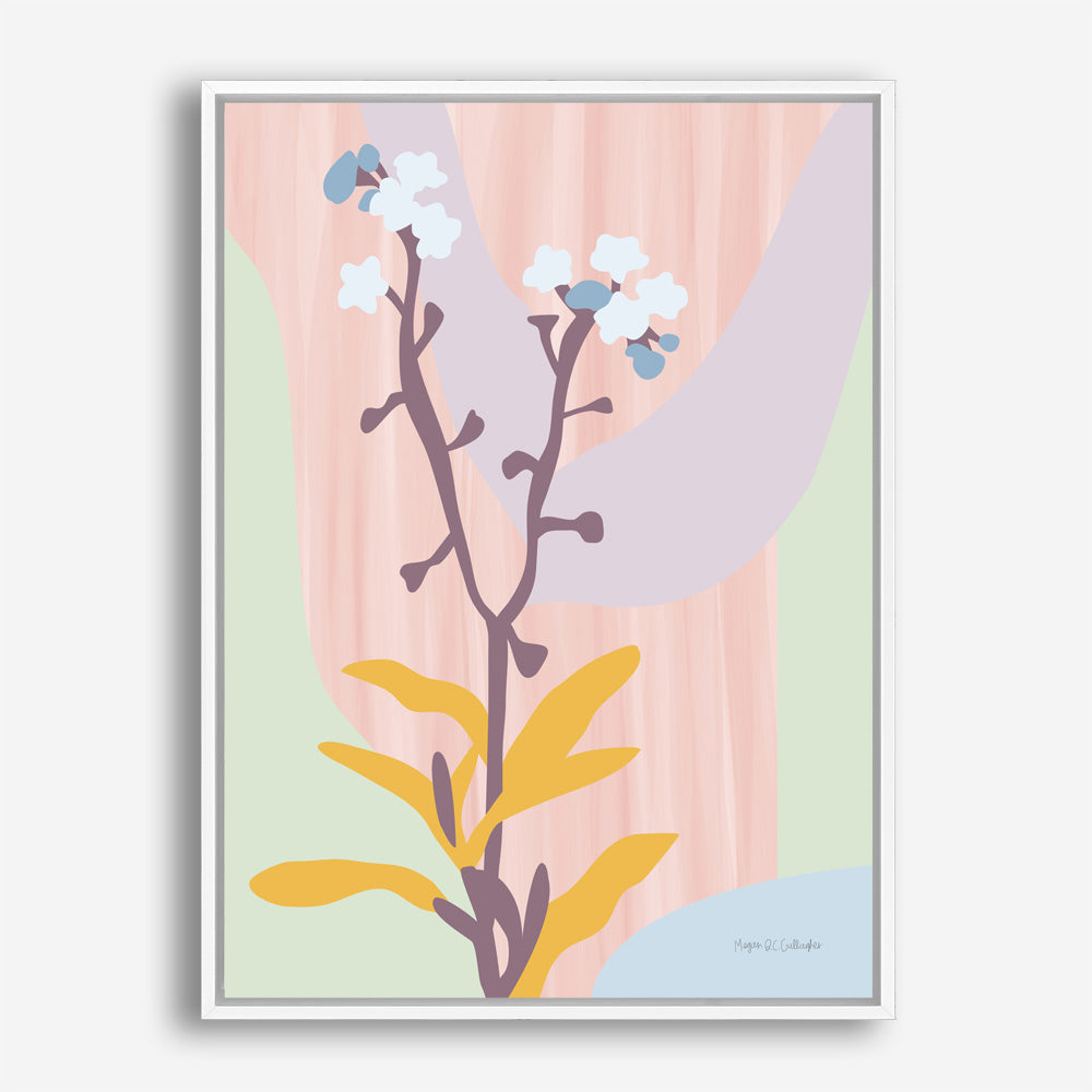 Shop Don't Forget Me Pastel Canvas Print a floral themed painted framed canvas wall art print from The Print Emporium artwork collection - Buy Australian made fine art painting style stretched canvas prints for the home and your interior decor space, TPE-WA-69962-CA-35X46-NF