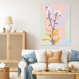 Shop Don't Forget Me Pastel Canvas Print a floral themed painted framed canvas wall art print from The Print Emporium artwork collection - Buy Australian made fine art painting style stretched canvas prints for the home and your interior decor space, TPE-WA-69962-CA-35X46-NF