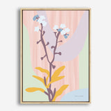 Shop Don't Forget Me Pastel Canvas Print a floral themed painted framed canvas wall art print from The Print Emporium artwork collection - Buy Australian made fine art painting style stretched canvas prints for the home and your interior decor space, TPE-WA-69962-CA-35X46-NF