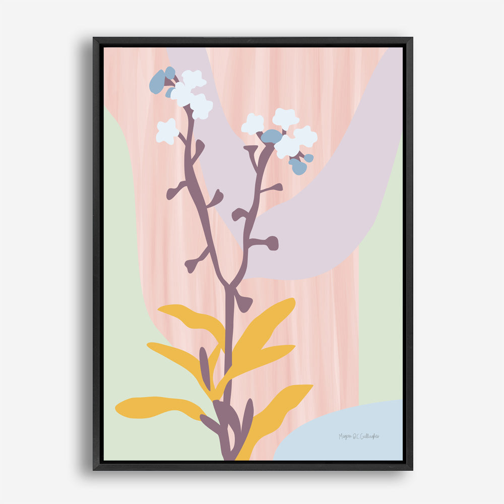 Shop Don't Forget Me Pastel Canvas Print a floral themed painted framed canvas wall art print from The Print Emporium artwork collection - Buy Australian made fine art painting style stretched canvas prints for the home and your interior decor space, TPE-WA-69962-CA-35X46-NF