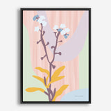 Shop Don't Forget Me Pastel Canvas Print a floral themed painted framed canvas wall art print from The Print Emporium artwork collection - Buy Australian made fine art painting style stretched canvas prints for the home and your interior decor space, TPE-WA-69962-CA-35X46-NF