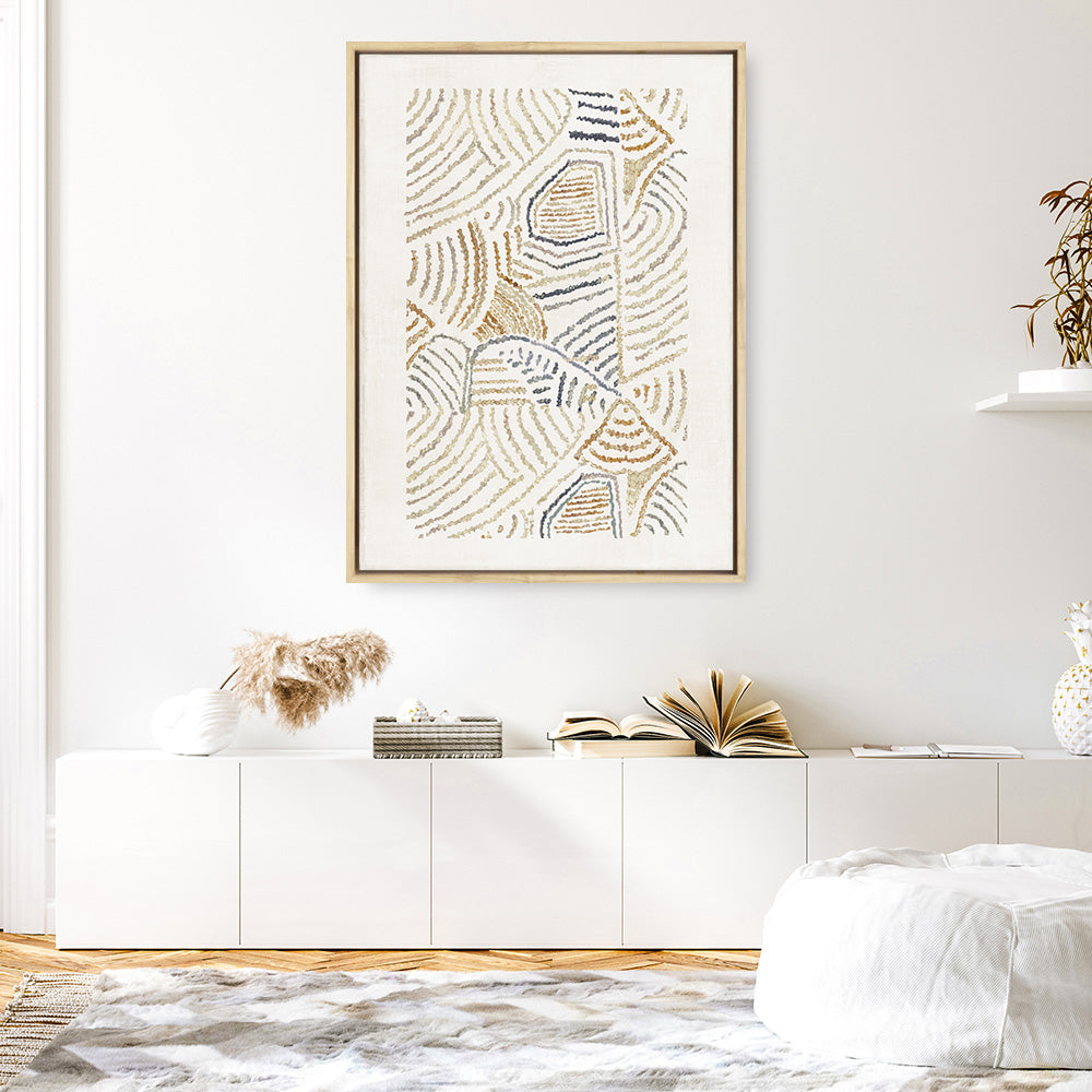 Shop Dreamy Geo I Canvas Print a painted abstract themed framed canvas wall art print from The Print Emporium artwork collection - Buy Australian made fine art painting style stretched canvas prints for the home and your interior decor space, TPE-PC-WL420-CA-35X46-NF