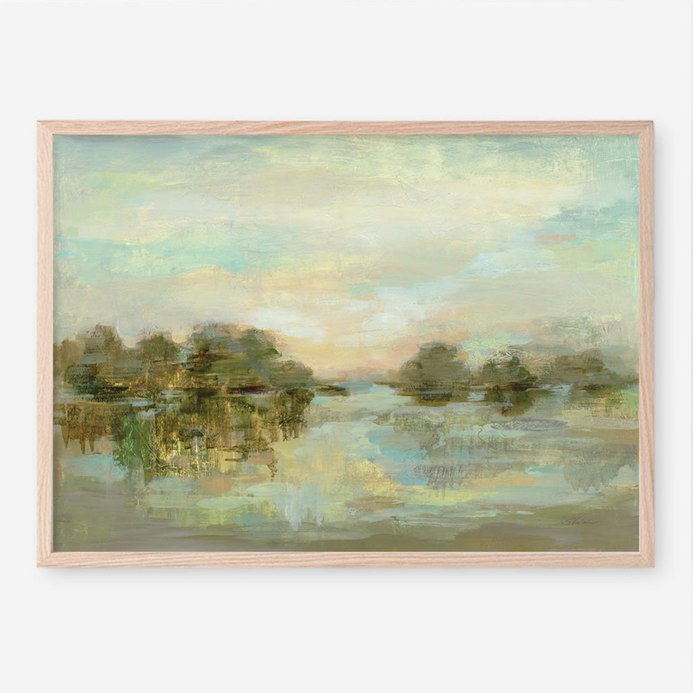 Shop Dreamy Lake Green Art Print a painted style wall art print from The Print Emporium wall artwork collection - Buy Australian made fine art painting style poster and framed prints for the home and your interior decor room, TPE-WA-33289-AP