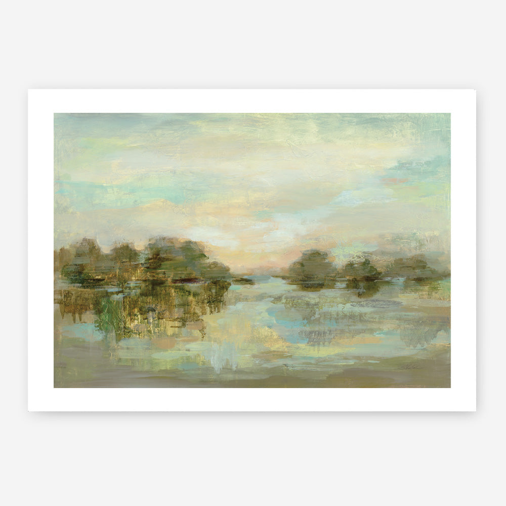 Shop Dreamy Lake Green Art Print a painted style wall art print from The Print Emporium wall artwork collection - Buy Australian made fine art painting style poster and framed prints for the home and your interior decor room, TPE-WA-33289-AP