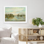 Shop Dreamy Lake Green Art Print a painted style wall art print from The Print Emporium wall artwork collection - Buy Australian made fine art painting style poster and framed prints for the home and your interior decor room, TPE-WA-33289-AP