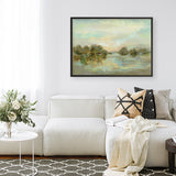 Shop Dreamy Lake Green Art Print a painted style wall art print from The Print Emporium wall artwork collection - Buy Australian made fine art painting style poster and framed prints for the home and your interior decor room, TPE-WA-33289-AP